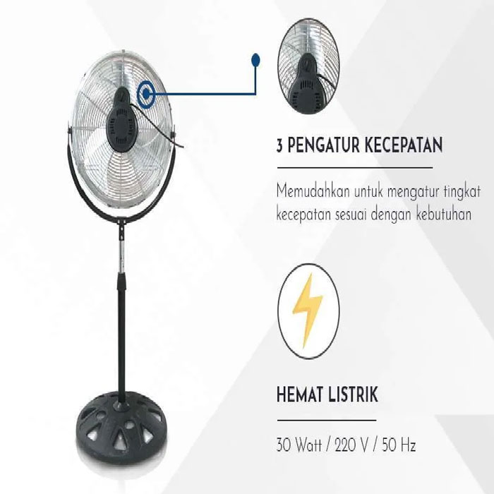 Sekai Kipas Angin Berdiri Stand Fan High Velocity 20 Inch - HSN 2039 C | HSN2039C